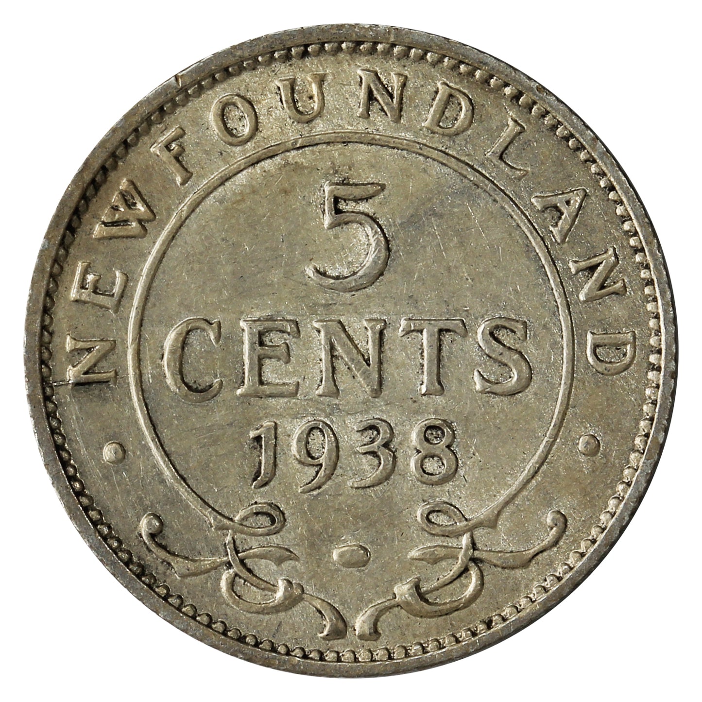 1938 Newfoundland 5-cents Very Fine (VF20)