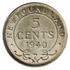 1940C Newfoundland 5-cents Almost Uncirculated (AU50)