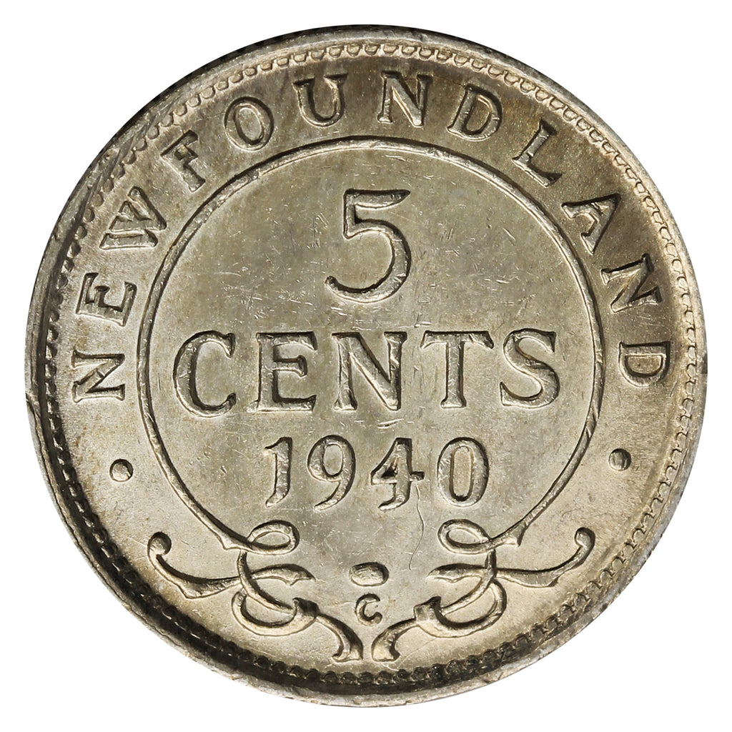 1940C Newfoundland 5-cents Almost Uncirculated (AU50)