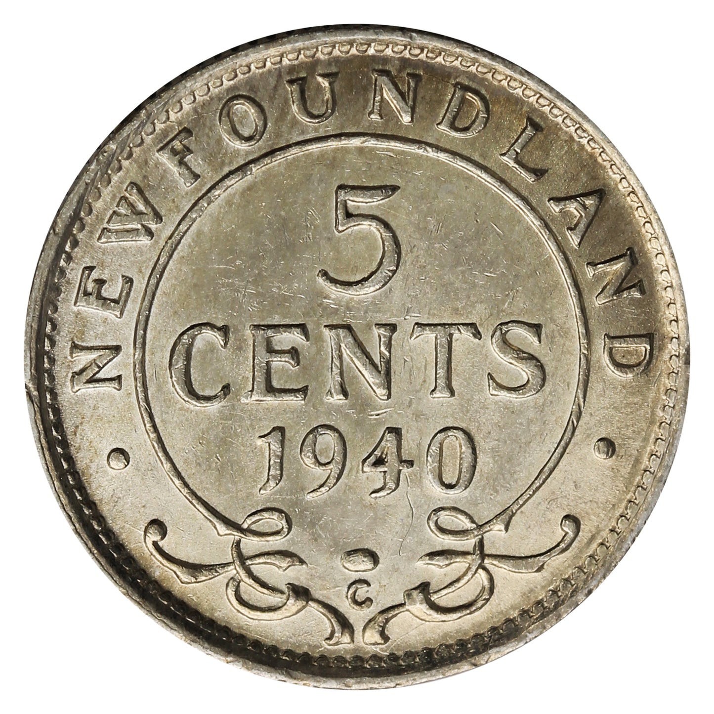 1940C Newfoundland 5-cents Almost Uncirculated (AU50)