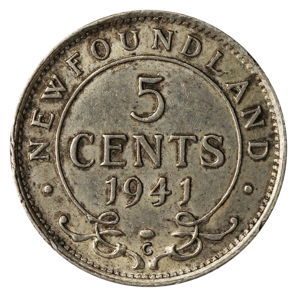 1941C Newfoundland 5-cents Extra Fine (EF40)