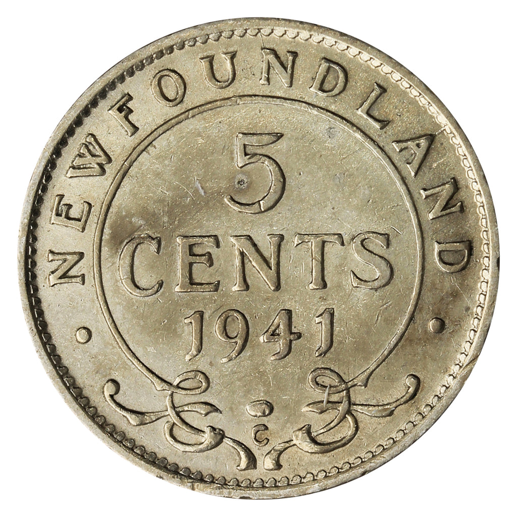 1941C Newfoundland 5-cents F-VF (F15)