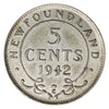 1942C Newfoundland 5-cents EF-AU (EF45)