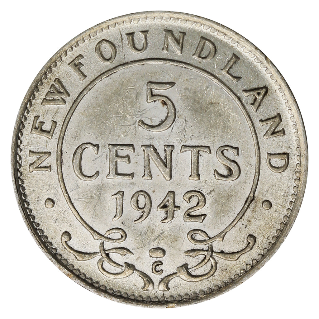 1942C Newfoundland 5-cents EF-AU (EF45)