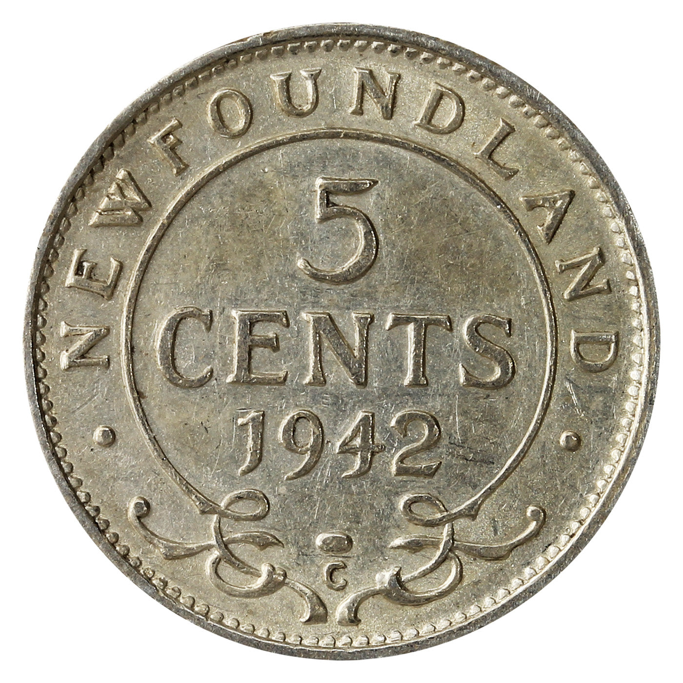 1942C Newfoundland 5-cents VF-EF (VF30)