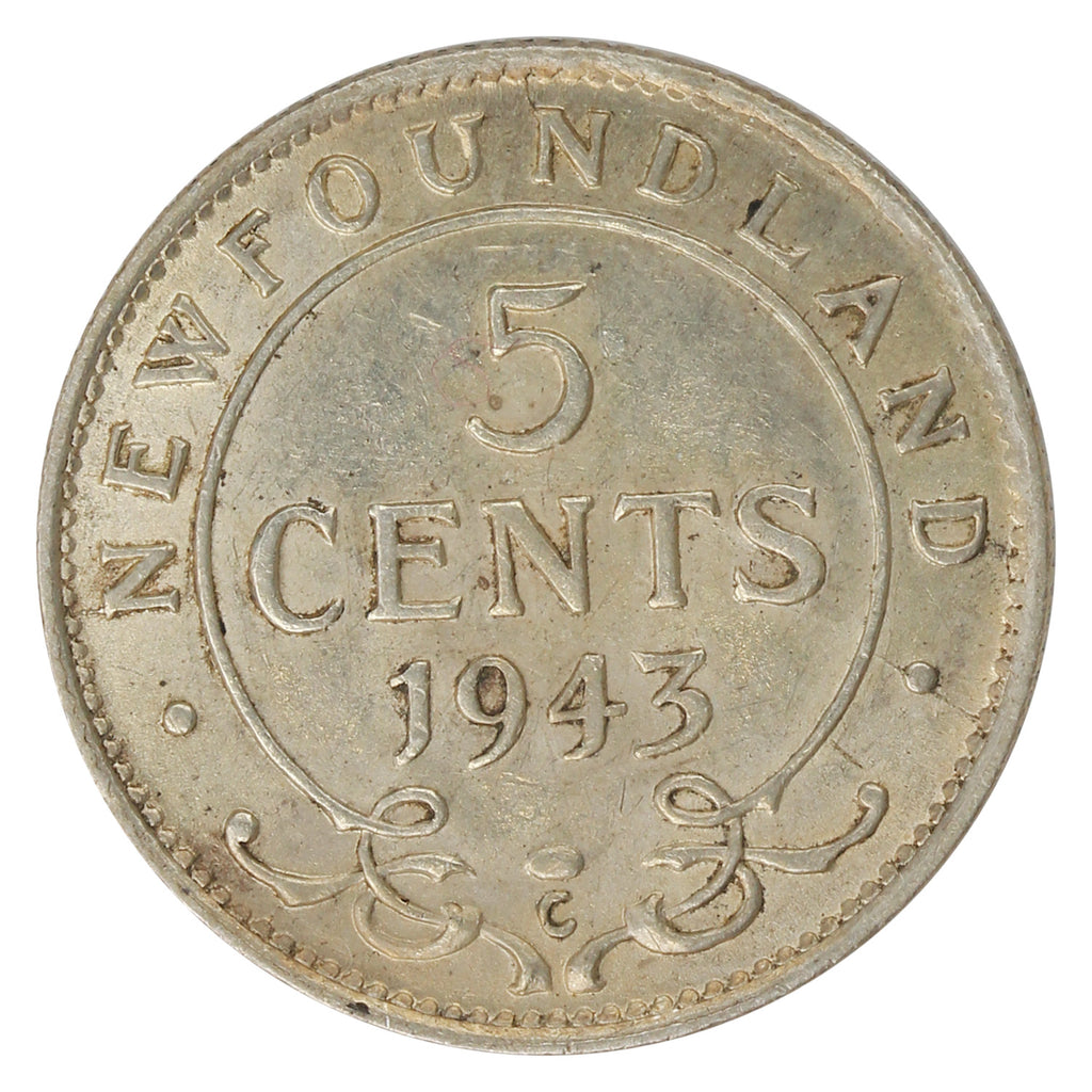 1943C Newfoundland 5-cents EF-AU (EF-45)