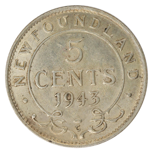 1943C Newfoundland 5-cents EF-AU (EF-45)
