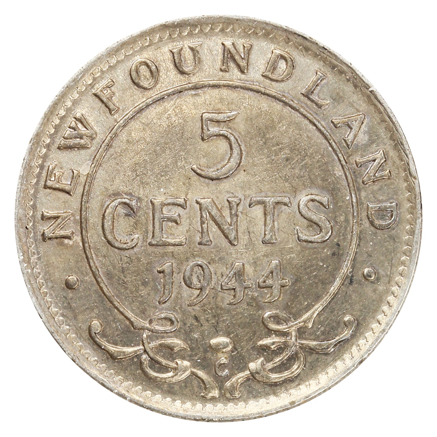 1944C Newfoundland 5-cents EF-AU (EF45)
