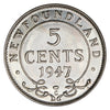 1947C Newfoundland 5-cents AU-UNC (AU55) $