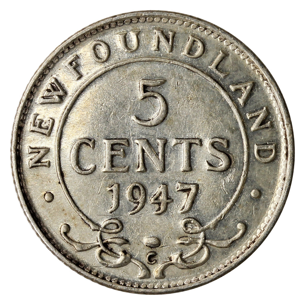 1947C Newfoundland 5-cents Extra Fine (EF40)