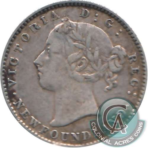 1865 Newfoundland 10-cents F-VF (F15) $