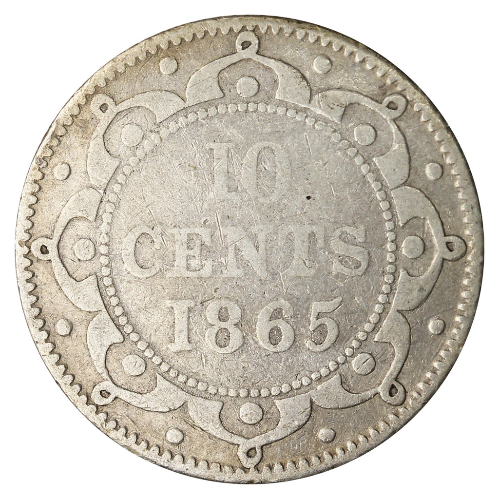 1865 Newfoundland 10-cents VG-F (VG10) $