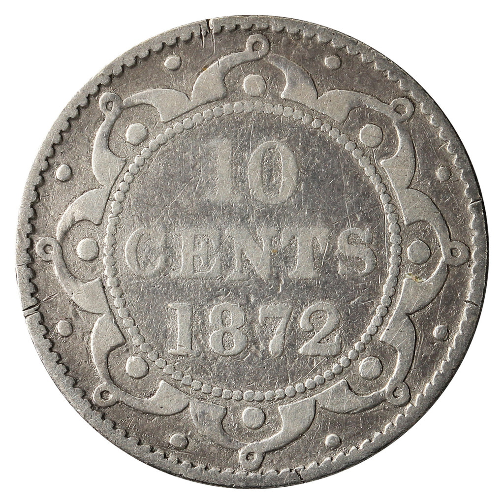 1872H Newfoundland 10-cents Good (G4)