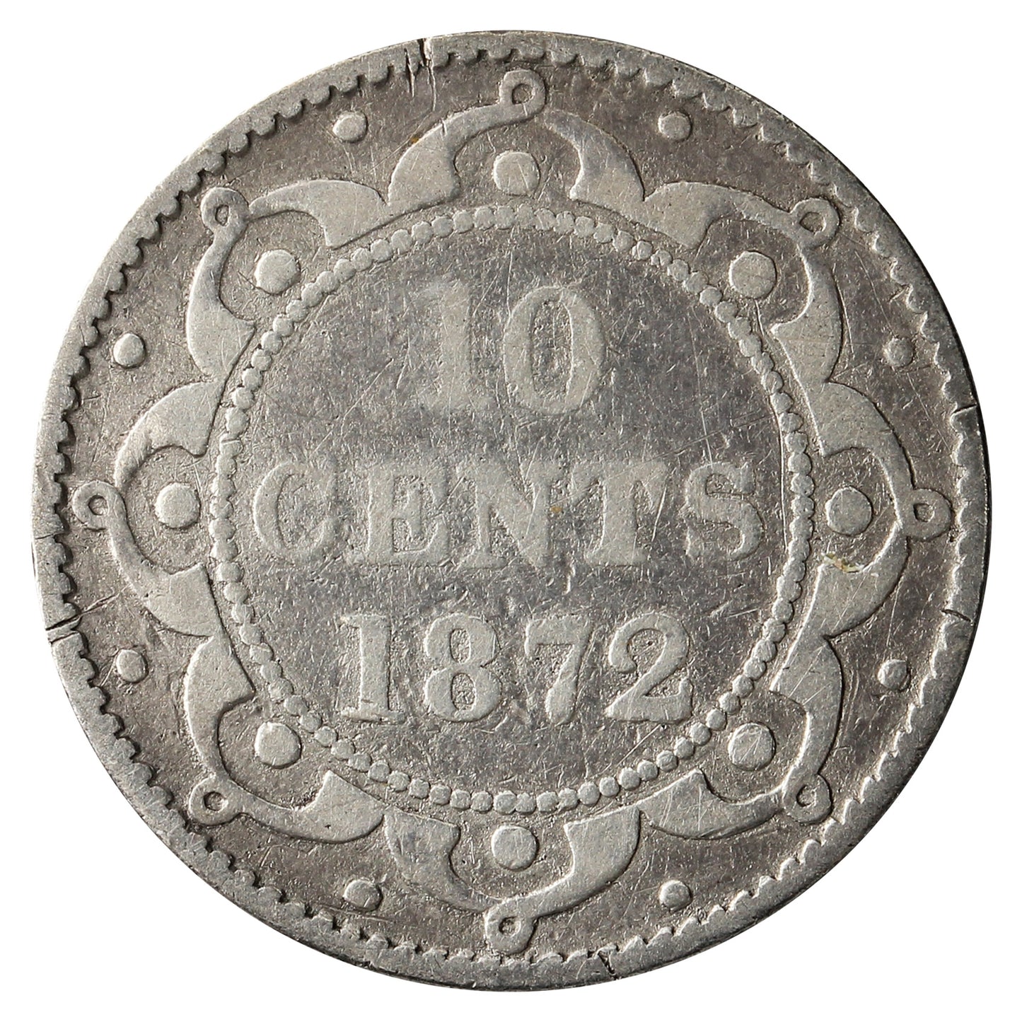 1872H Newfoundland 10-cents Good (G4)