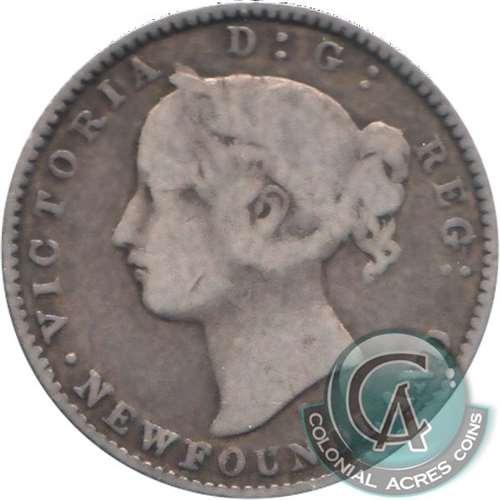 1872H Newfoundland 10-cents Very Good (VG8)