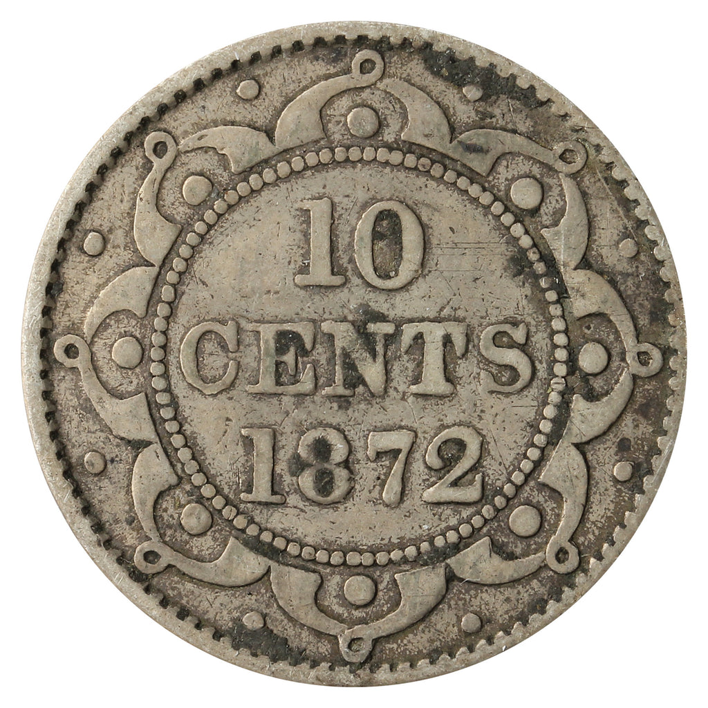 1872H Newfoundland 10-cents VG-F (VG10)