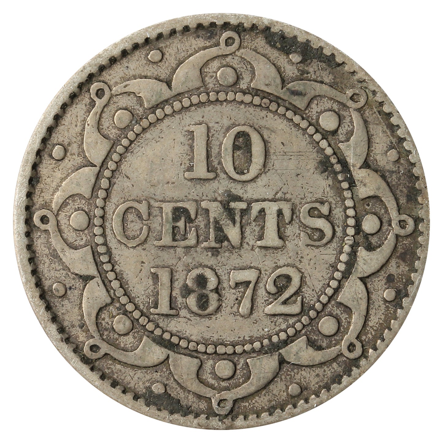1872H Newfoundland 10-cents VG-F (VG10)
