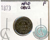 1873 Obv. 2 Newfoundland 10-cents Fine (F12) $