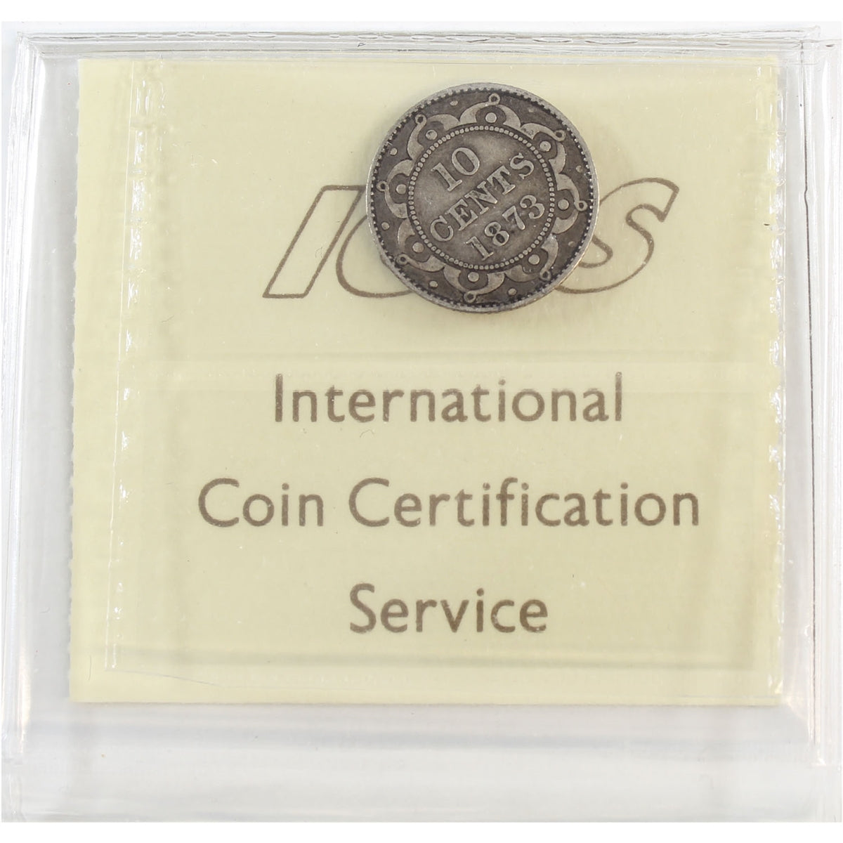 1873 Obv. 2 Newfoundland 10-cents ICCS Certified VG8