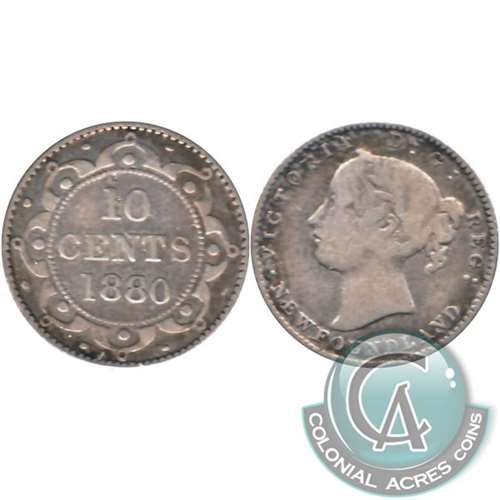 1880 Newfoundland 10-cents Very Good (VG8) $