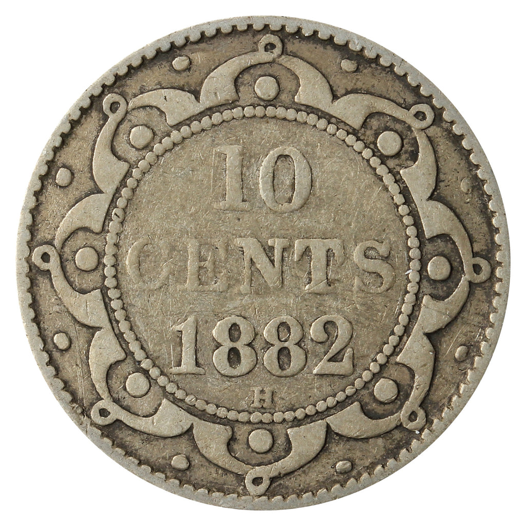 1882H Newfoundland 10-cents Very Good (VG8) $