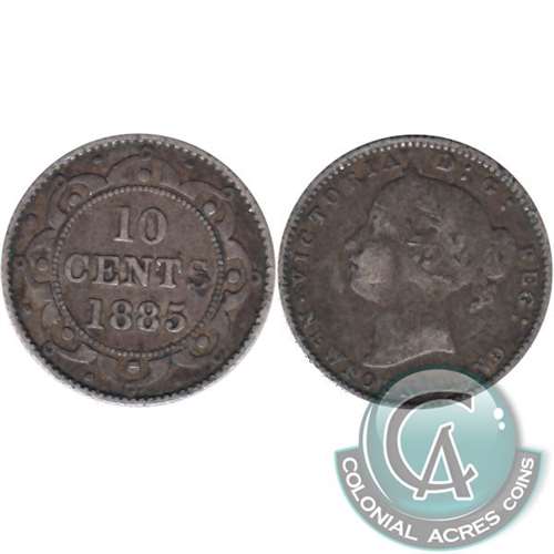 1885 Newfoundland 10-cents Fine (F12) $