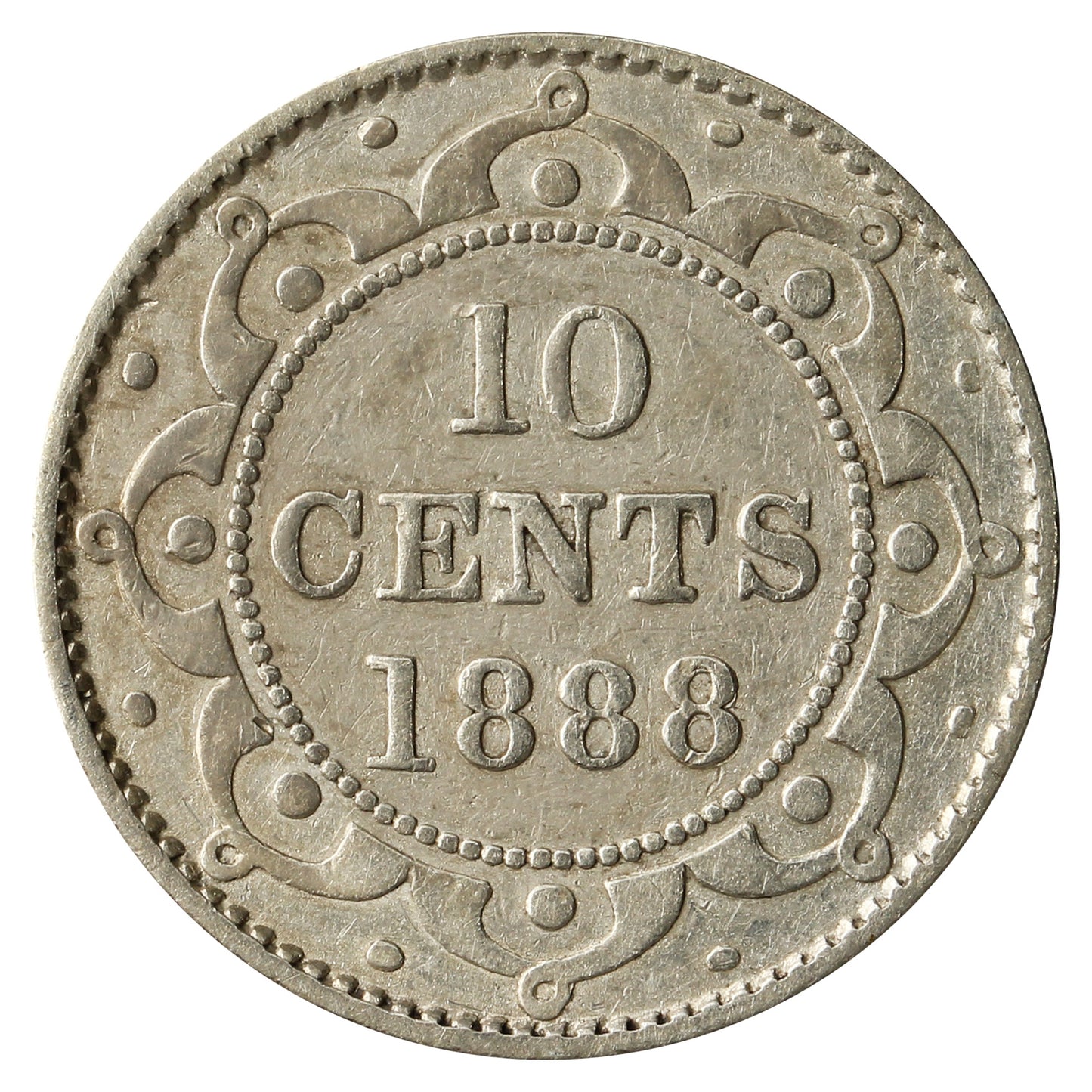 1888 Newfoundland 10-cents VG-F (VG-10) $