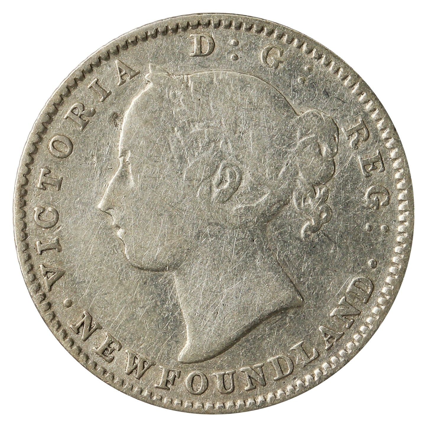 1888 Newfoundland 10-cents VG-F (VG-10) $