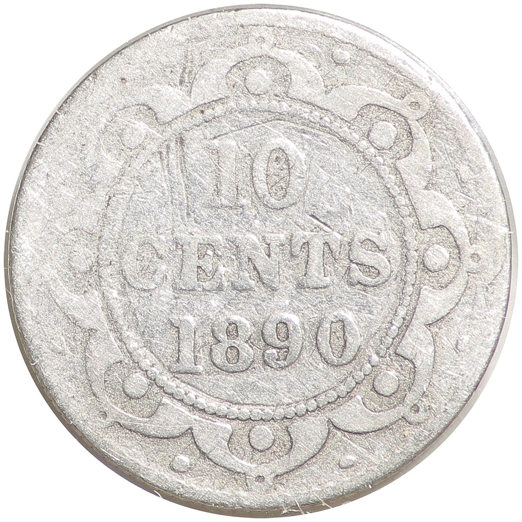 1890 Newfoundland 10-cents About Good (AG3)