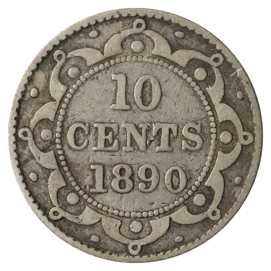 1890 Newfoundland 10-cents VG-F (VG10)