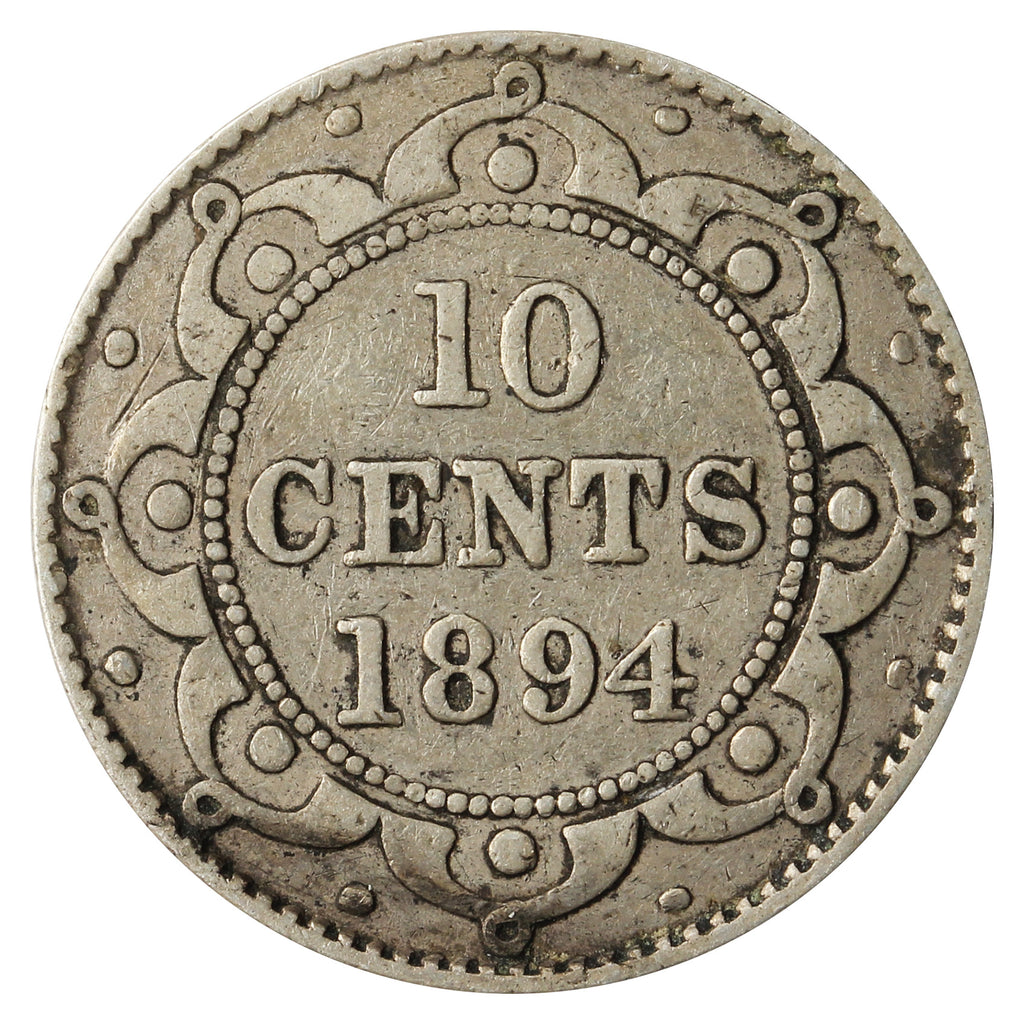 1894 Newfoundland 10-cents Fine (F12)