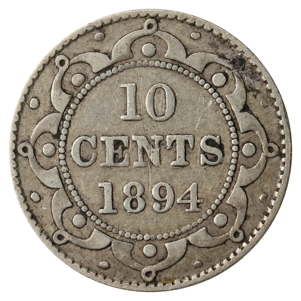 1894 Newfoundland 10-cents F-VF (F15)