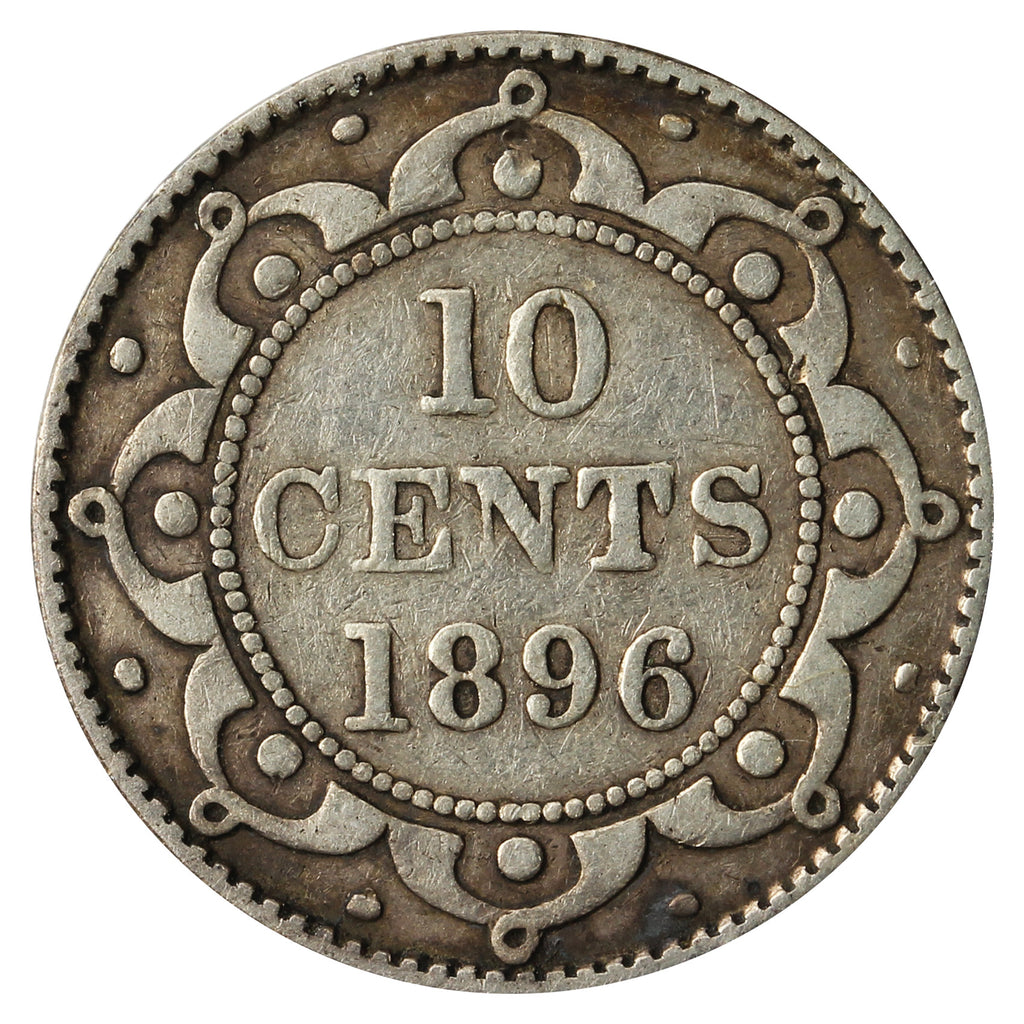1896 Newfoundland 10-cents Fine (F12)