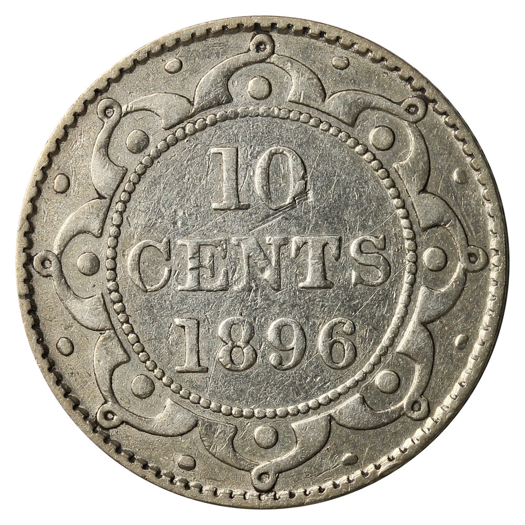 1896 Newfoundland 10-cents F-VF (F-15)