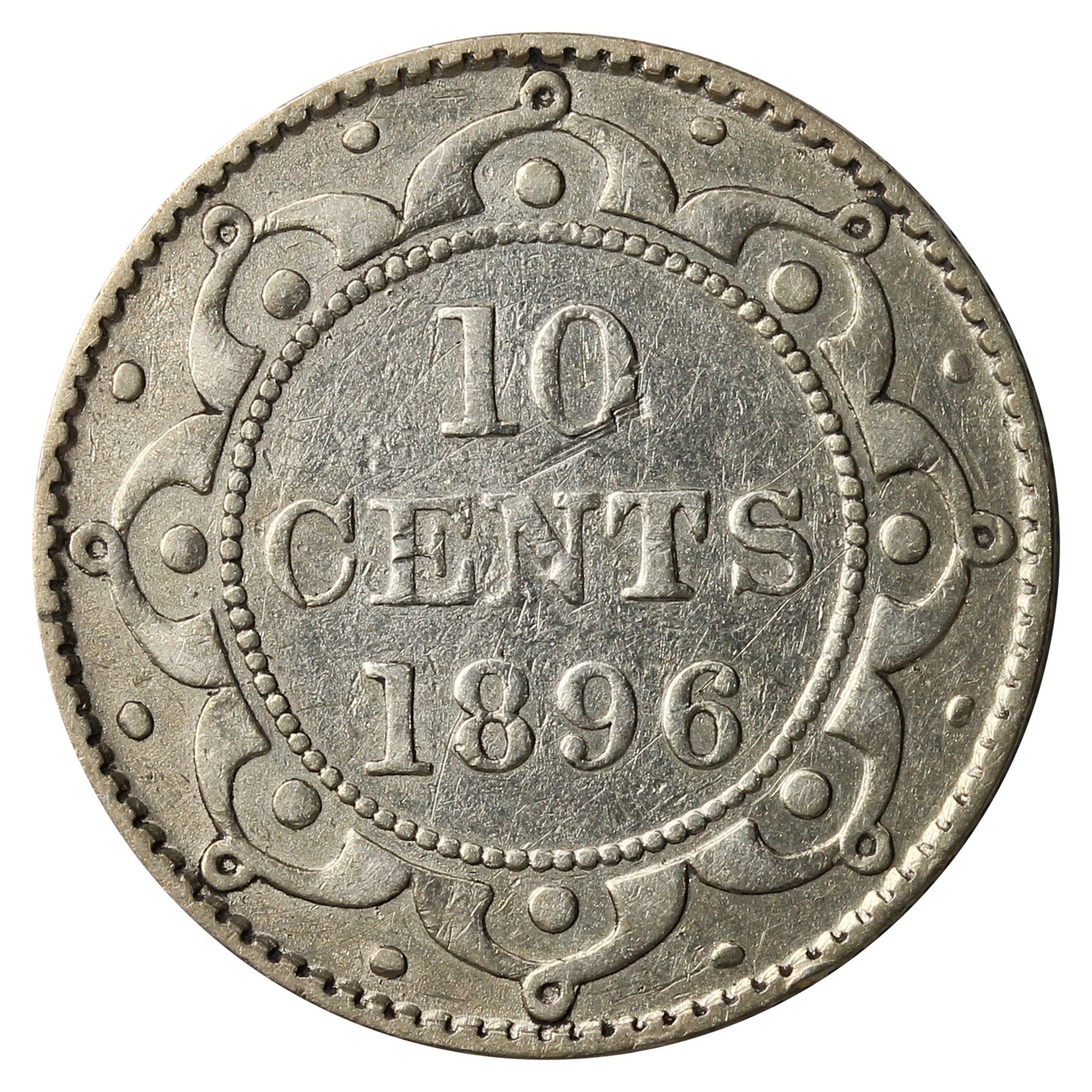 1896 Newfoundland 10-cents F-VF (F-15)