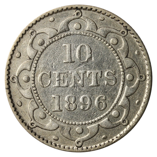 1896 Newfoundland 10-cents F-VF (F-15)