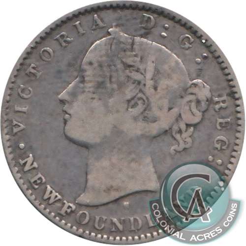 1896 Newfoundland 10-cents Very Good (VG8)