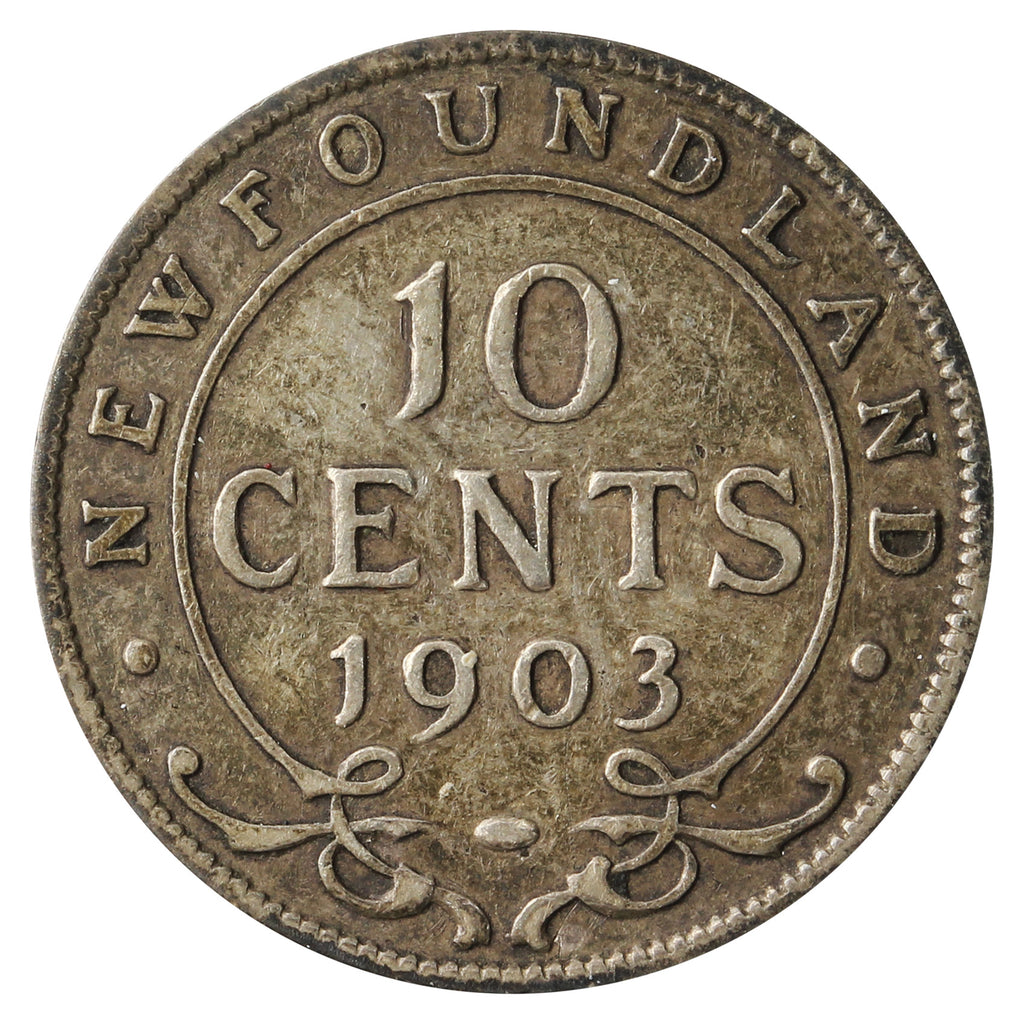 1903 Newfoundland 10-cents Very Good (VG8)