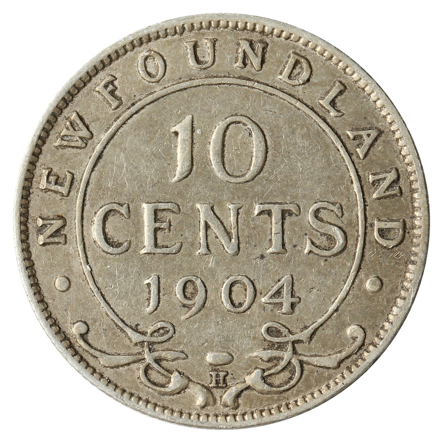 1904H Newfoundland 10-cents Fine (F12)