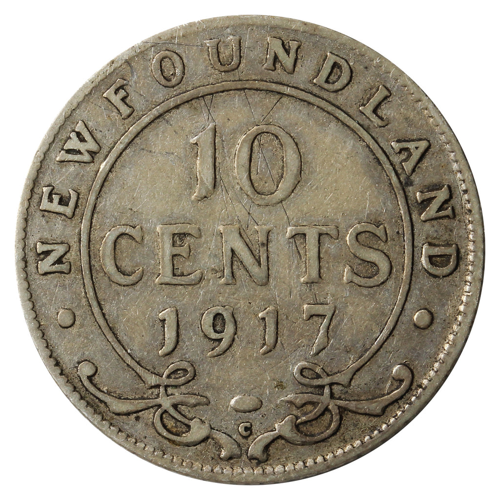 1917C Newfoundland 10-cents Fine (F12)