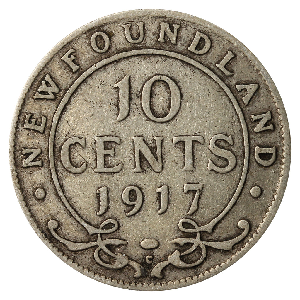 1917C Newfoundland 10-cents VG-F (VG10)