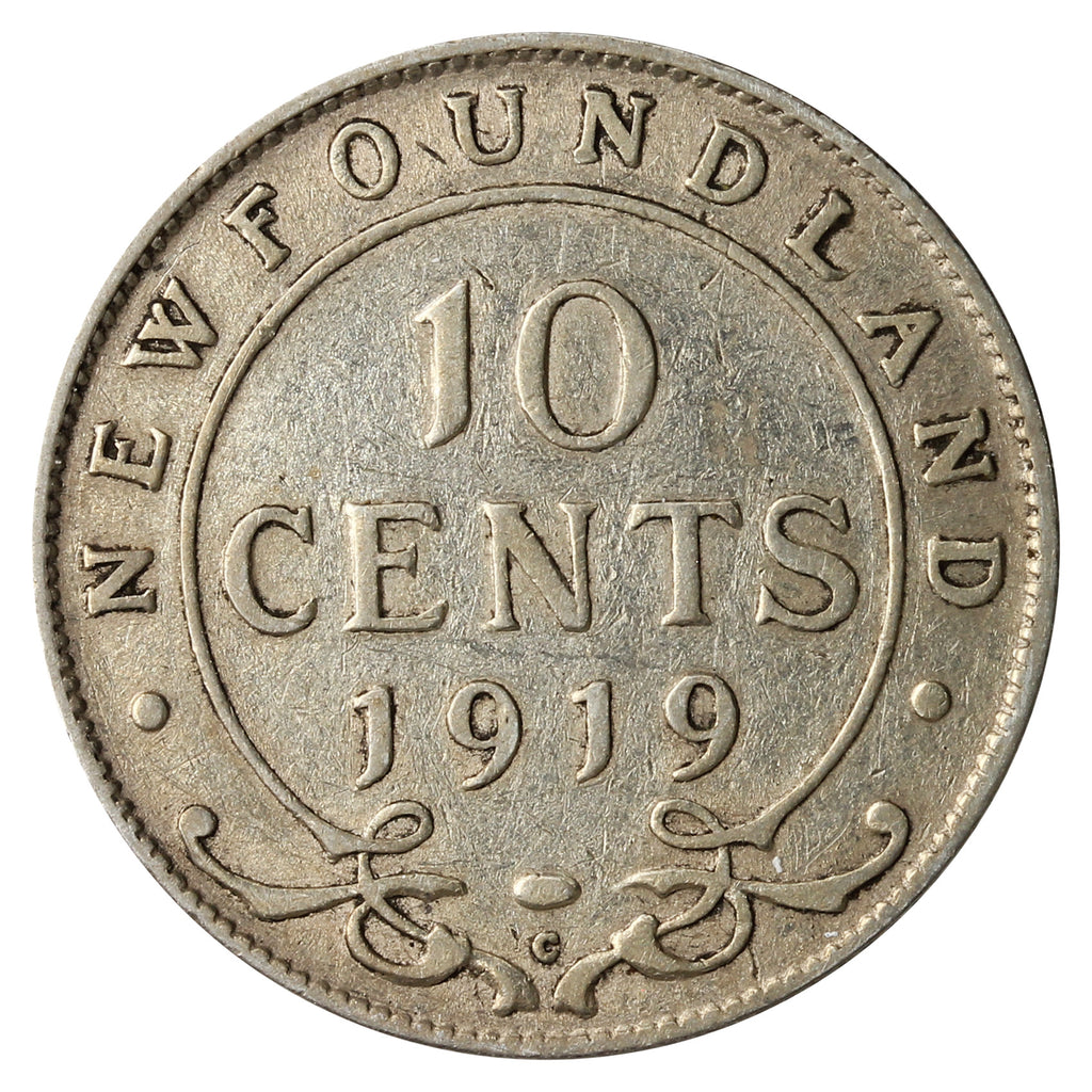 1919C Newfoundland 10-cents F-VF (F15)