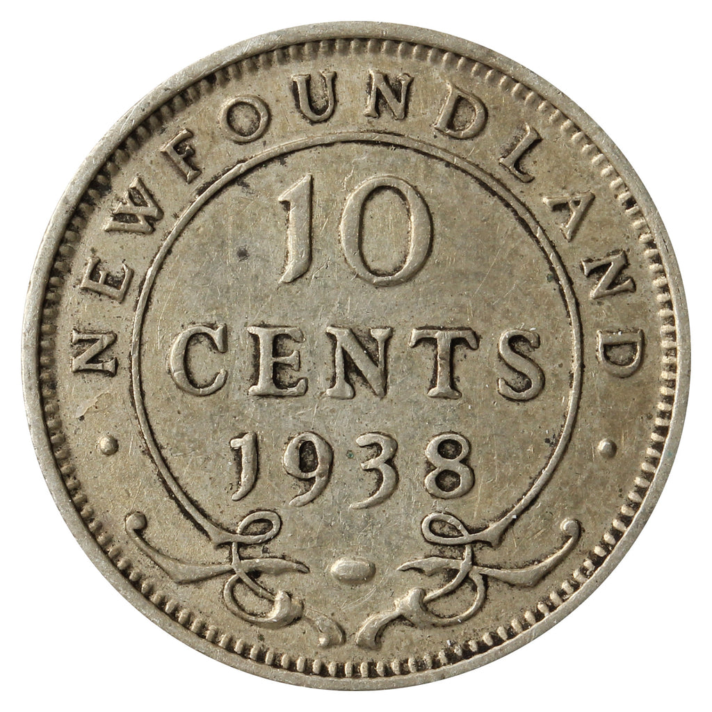 1938 Newfoundland 10-cents F-VF (F15)