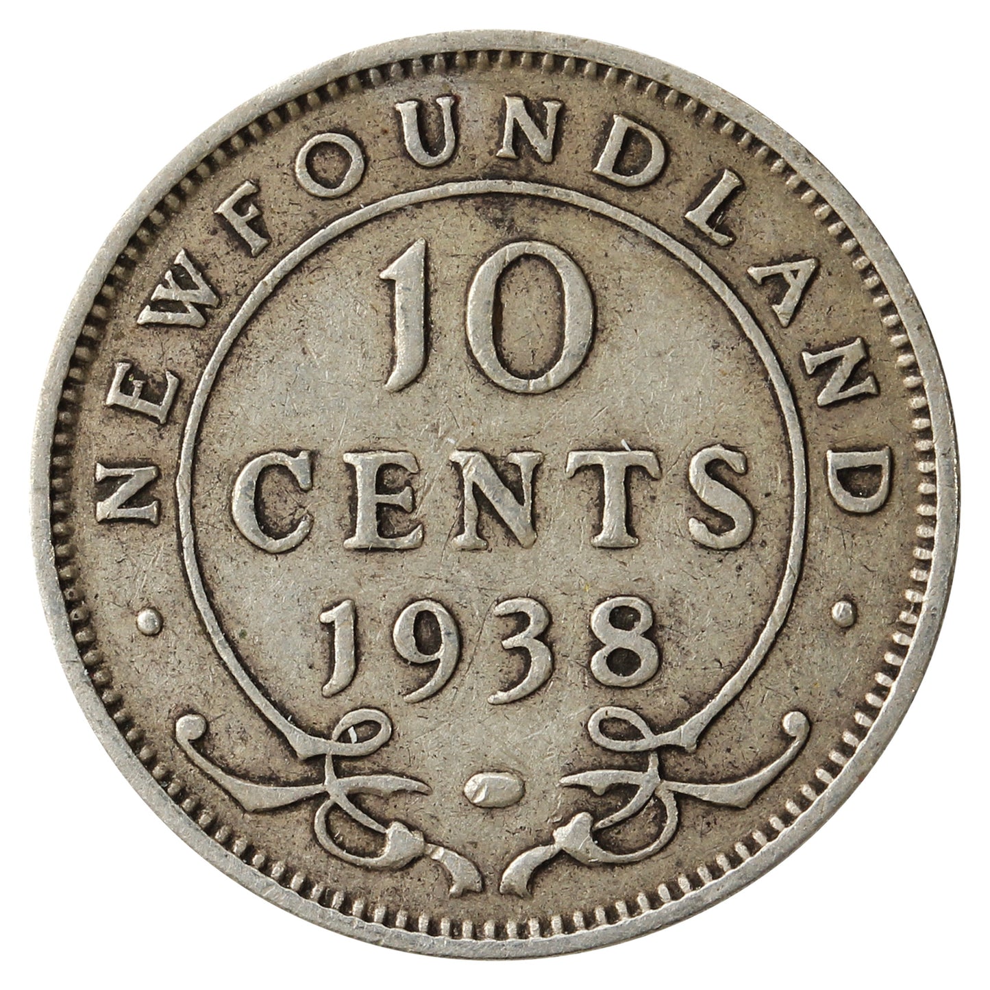 1938 Newfoundland 10-cents Very Fine (VF20)