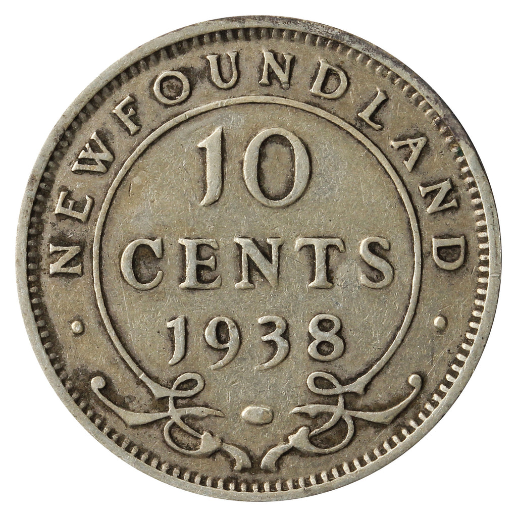 1938 Newfoundland 10-cents VG-F (VG10)