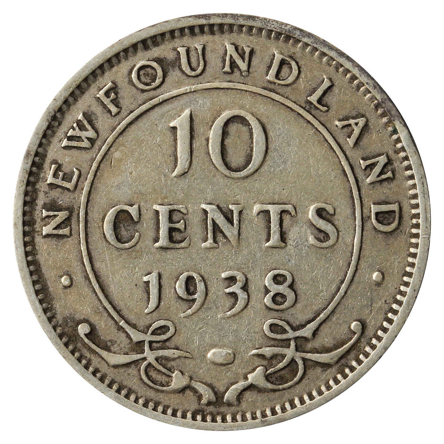 1938 Newfoundland 10-cents VG-F (VG10)