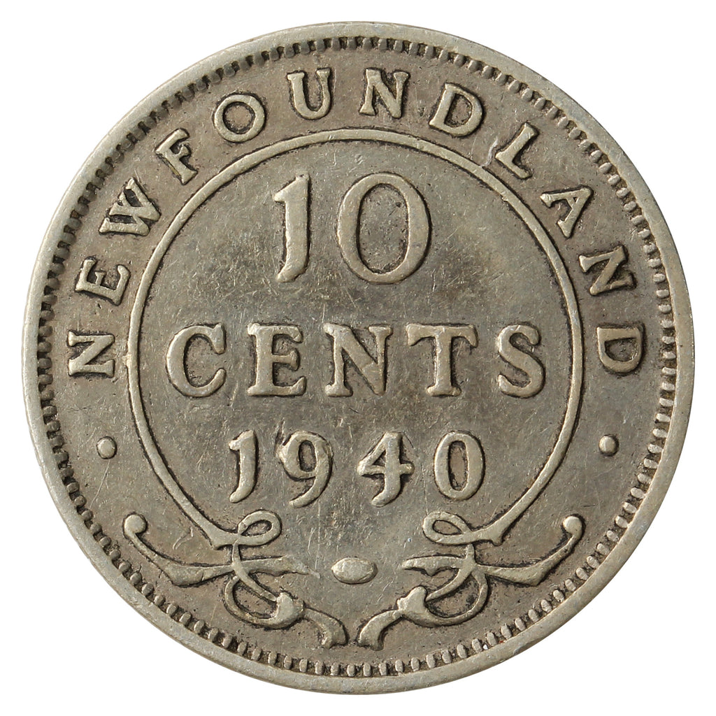 1940 Newfoundland 10-cents Fine (F12)