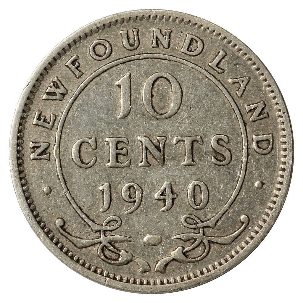 1940 Newfoundland 10-cents F-VF (F-15)