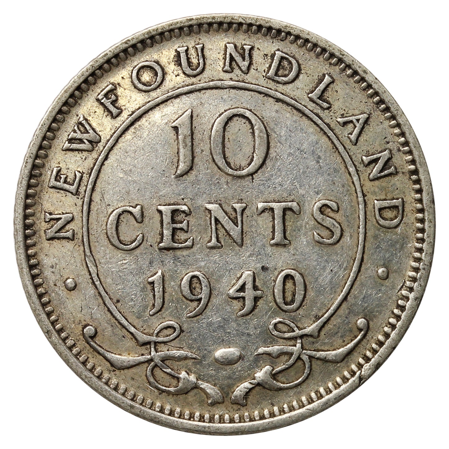 1940 Newfoundland 10-cents Very Fine (VF20)