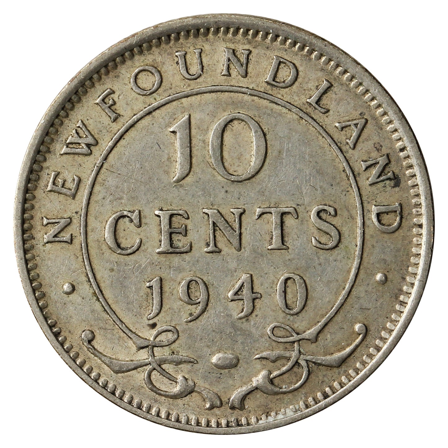 1940 Newfoundland 10-cents VF-EF (VF30)